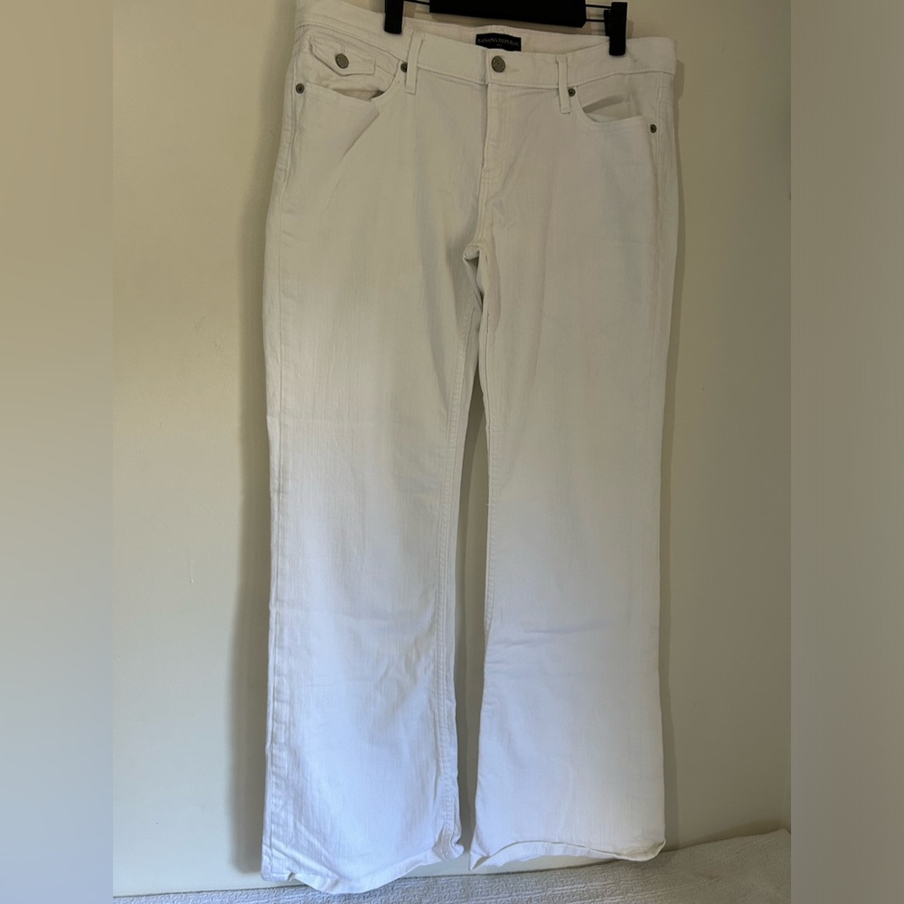 Banana Republic White Women Jeans 90’s Preppy Y2K Vintage - Picture 4 of 8